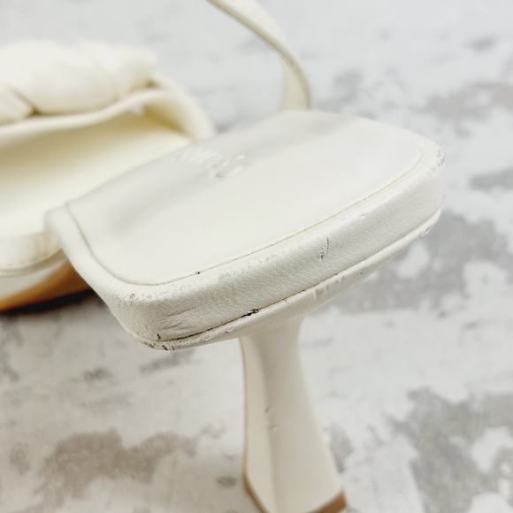 New Open Edit Kenni Ivory Gold Chain Ankle Strap Sandals W1003 - Picture 13 of 15